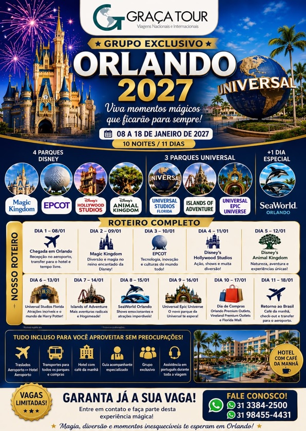 ORLANDO - FÉRIAS DE JANEIRO 2027 
